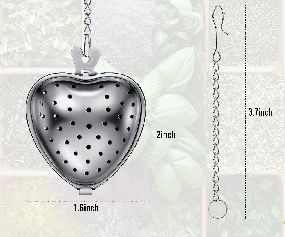 Heart Chain Tea Strainer 🩶